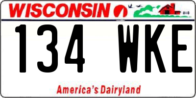 WI license plate 134WKE