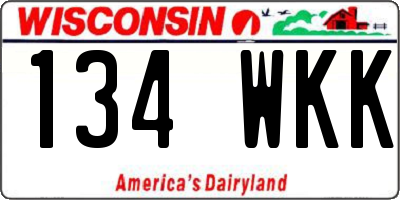WI license plate 134WKK