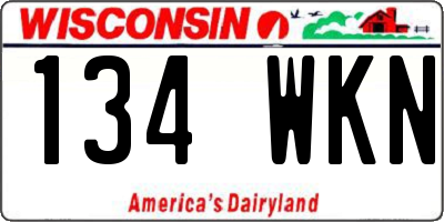 WI license plate 134WKN