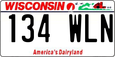 WI license plate 134WLN