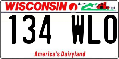 WI license plate 134WLO