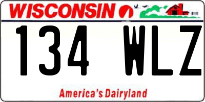 WI license plate 134WLZ