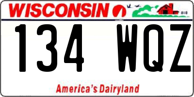 WI license plate 134WQZ