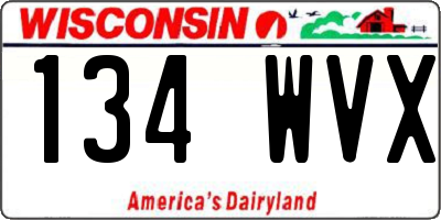 WI license plate 134WVX
