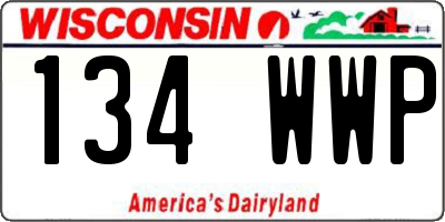 WI license plate 134WWP