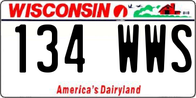 WI license plate 134WWS