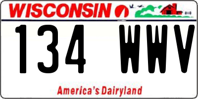 WI license plate 134WWV