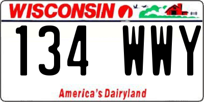 WI license plate 134WWY