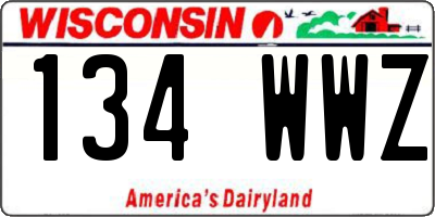 WI license plate 134WWZ