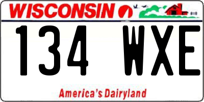 WI license plate 134WXE