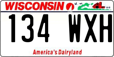 WI license plate 134WXH