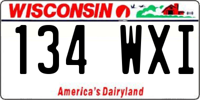 WI license plate 134WXI