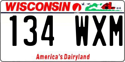 WI license plate 134WXM