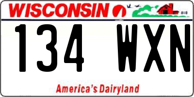 WI license plate 134WXN