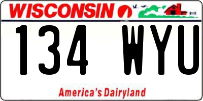WI license plate 134WYU