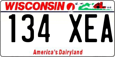 WI license plate 134XEA