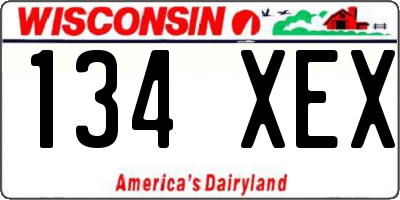 WI license plate 134XEX