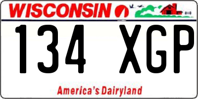 WI license plate 134XGP