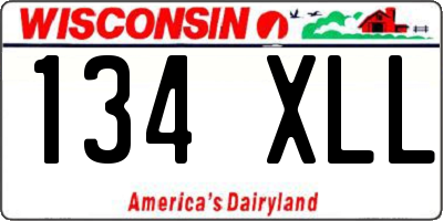 WI license plate 134XLL