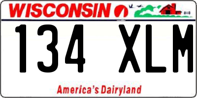WI license plate 134XLM