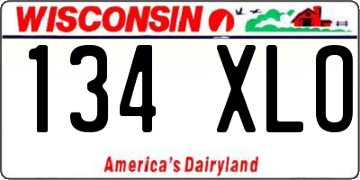 WI license plate 134XLO