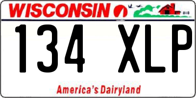 WI license plate 134XLP