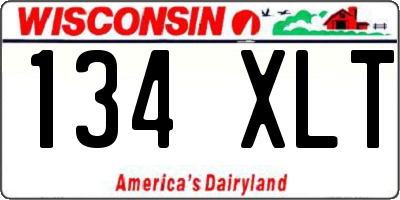 WI license plate 134XLT