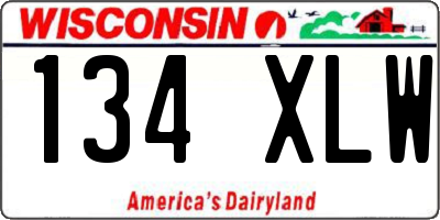 WI license plate 134XLW