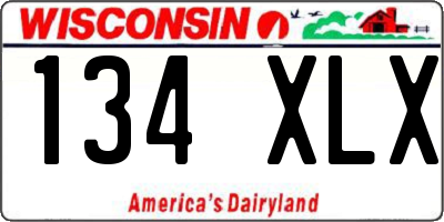 WI license plate 134XLX