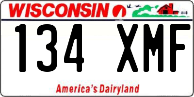WI license plate 134XMF