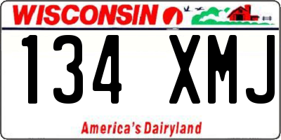 WI license plate 134XMJ