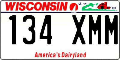 WI license plate 134XMM