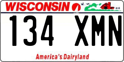 WI license plate 134XMN