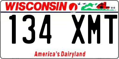 WI license plate 134XMT