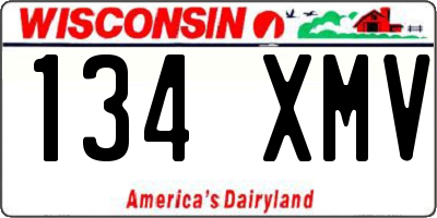 WI license plate 134XMV
