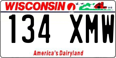 WI license plate 134XMW