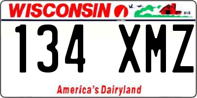 WI license plate 134XMZ