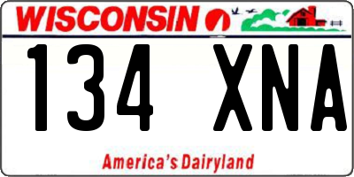 WI license plate 134XNA