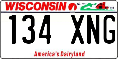 WI license plate 134XNG