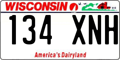 WI license plate 134XNH