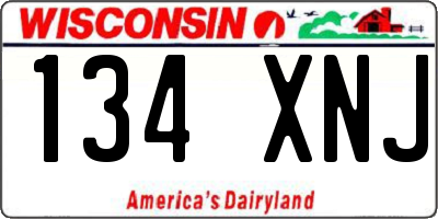 WI license plate 134XNJ