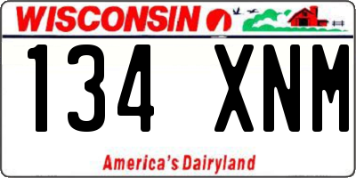 WI license plate 134XNM
