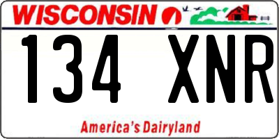 WI license plate 134XNR