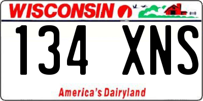 WI license plate 134XNS
