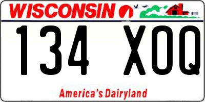 WI license plate 134XOQ