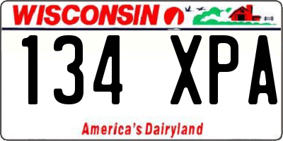 WI license plate 134XPA