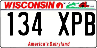 WI license plate 134XPB