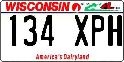 WI license plate 134XPH