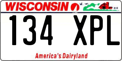 WI license plate 134XPL