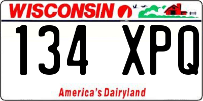 WI license plate 134XPQ
